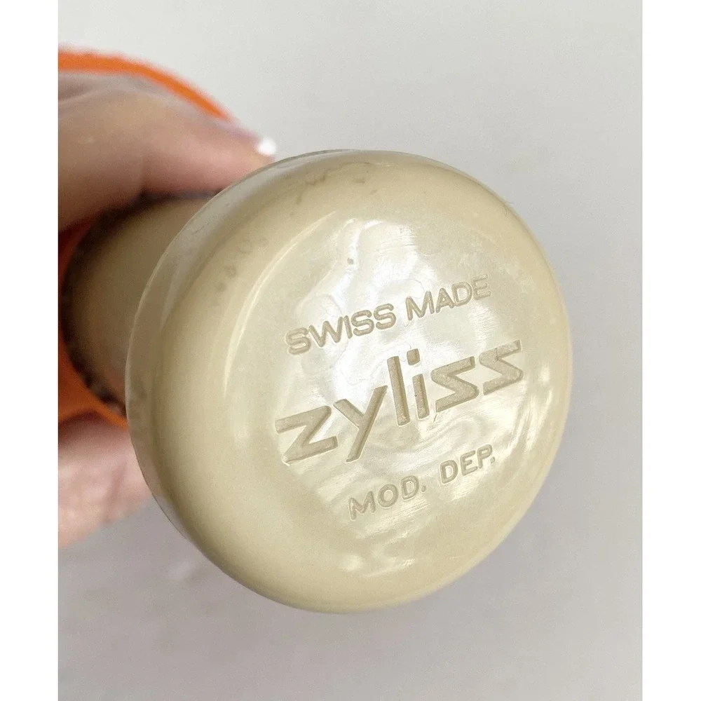Zyliss Retro Food Nut Chopper Swiss Made Collectible 60s Orange with Sharpener‎